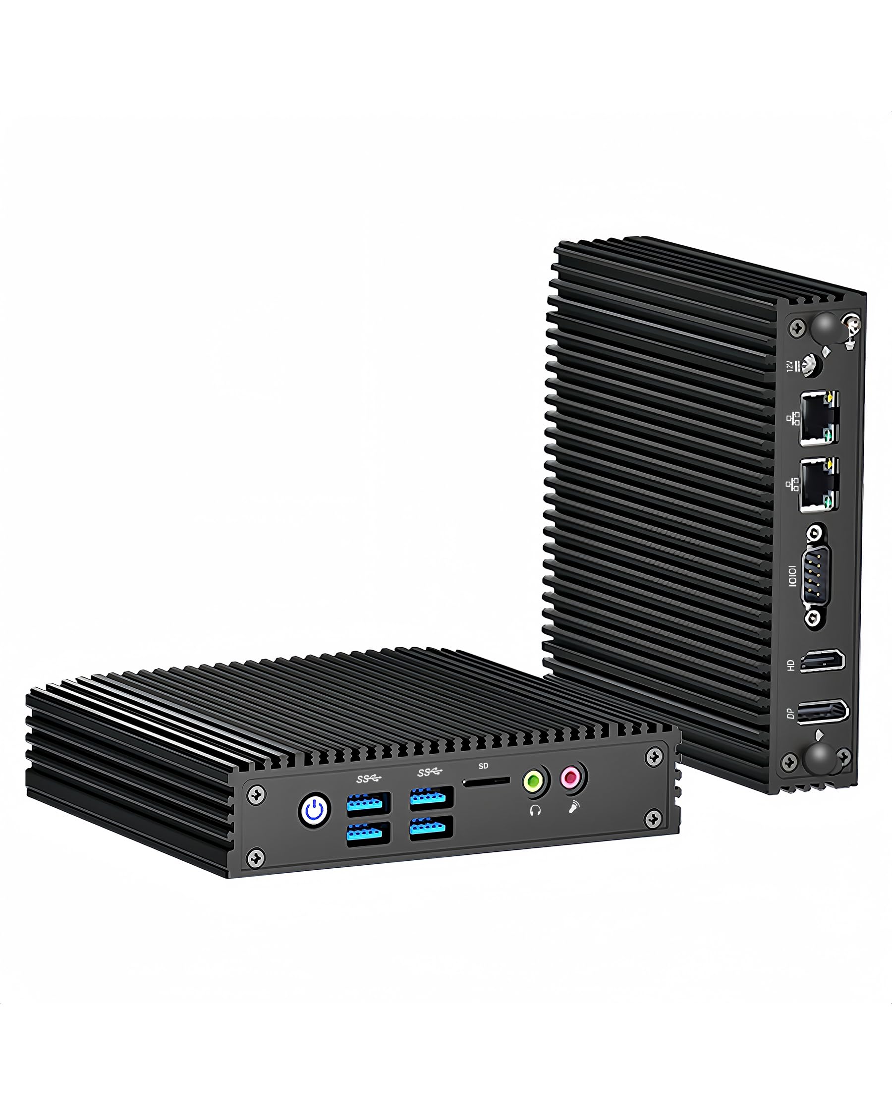 AC8 V2 Fanless N100 Mini PC Dual LAN 8GB RAM 128GB SSD