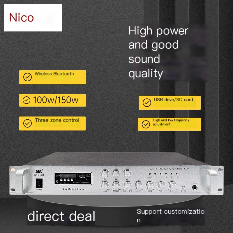 150W Broadcast Audio Amplifier - compact broadcast amplifier